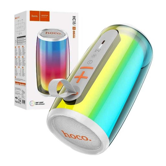 Hoco Wireless Speaker HC18 Jumper with Colorful Luminous Feature White